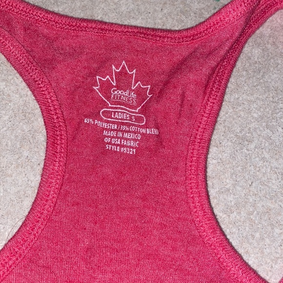 Womens S GoodLife RacerBack Pink tank top - Picture 3 of 5